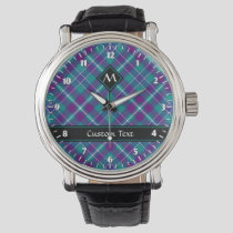 Sea Green, Purple and Blue Tartan Watch