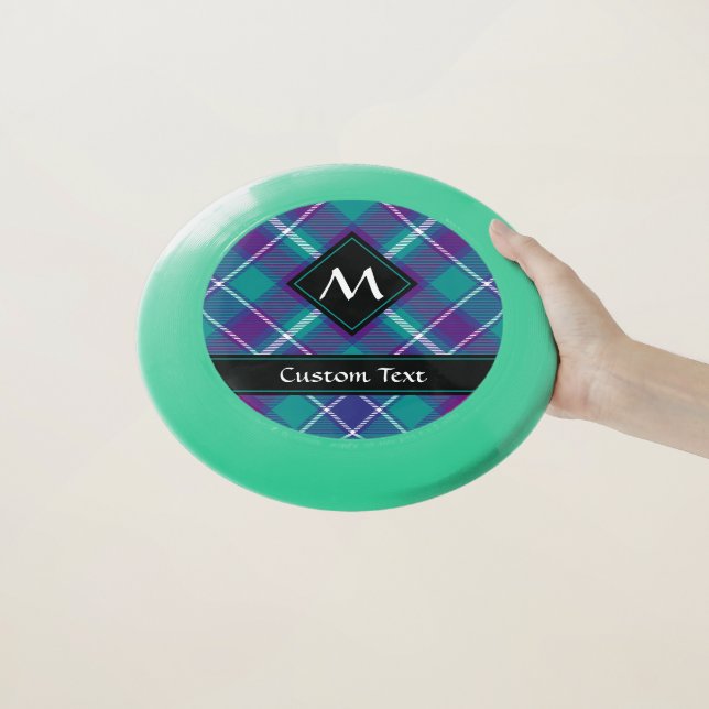 Sea Green, Purple and Blue Tartan Wham-O Frisbee (In Hand)