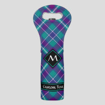 Sea Green, Purple and Blue Tartan Wine Bag