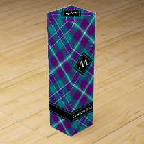 Sea Green, Purple and Blue Tartan Wine Box