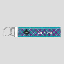 Sea Green, Purple and Blue Tartan Wrist Keychain