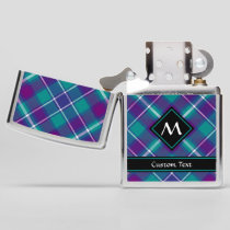 Sea Green, Purple and Blue Tartan Zippo Lighter