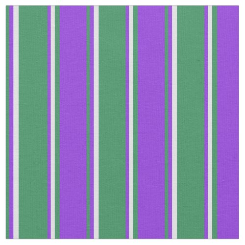 Sea Green Purple  Lavender Colored Stripes Fabric