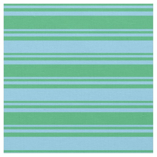 Sea Green & Sky Blue Colored Pattern Fabric