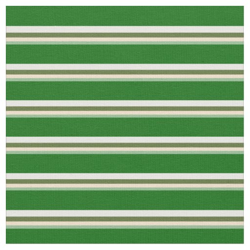 Sea Green, Tan, Olive Green, White & Dark Green Fabric