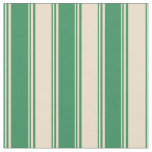 Sea Green &amp; Tan Stripes Pattern Fabric