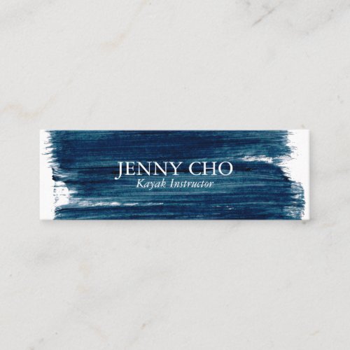 Sea green teal blue paint stripe business card