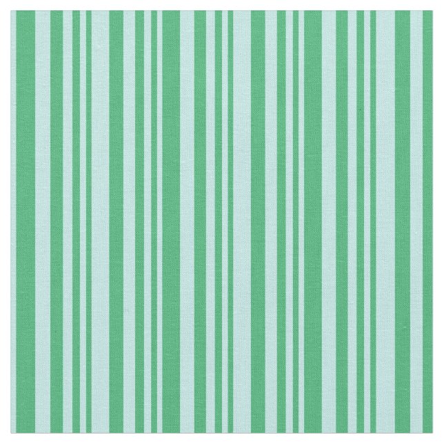 Sea Green & Turquoise Colored Lined Pattern Fabric (Close Up)