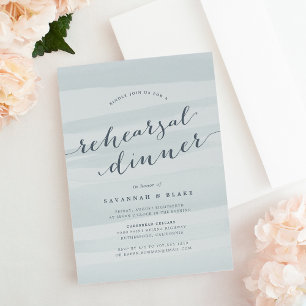 Sea Green Watercolor Rehearsal Dinner Invitation