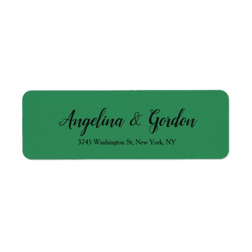 Sea Green Wedding Professional Elegant Handwriting Label