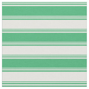 Sea Green & White Lines Fabric