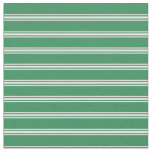 [ Thumbnail: Sea Green & White Pattern Fabric ]