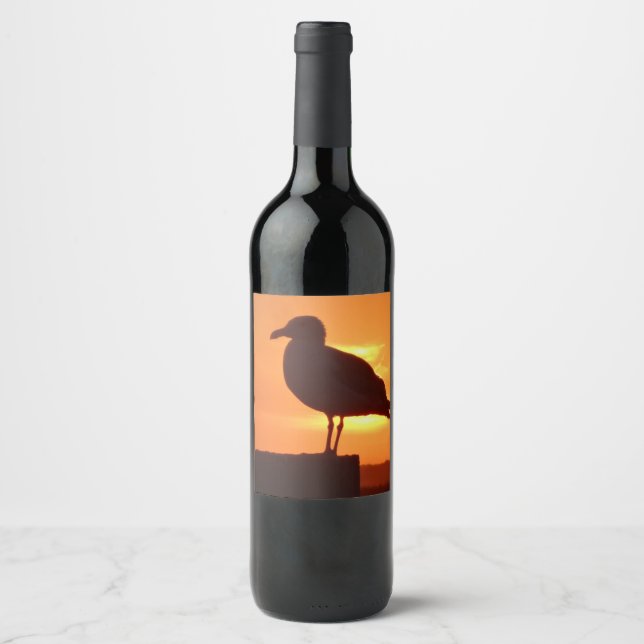 Sea Gull at Sunset Wine Label (Front)
