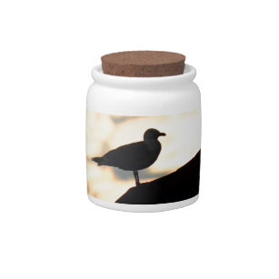 Sea Gull Sunset Candy Jar