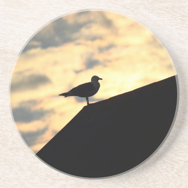Sea Gull Sunset Drink Coaster (Front)