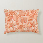 Sea hand drawn pattern decorative pillow