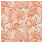 Sea hand drawn pattern fabric