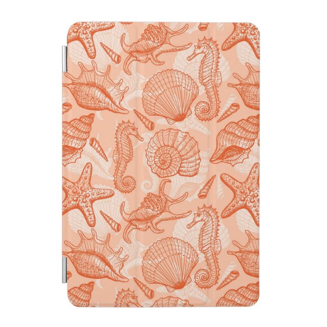 Sea hand drawn pattern iPad mini cover (Front)