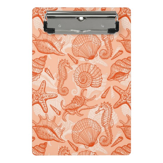 Sea hand drawn pattern mini clipboard (Front)