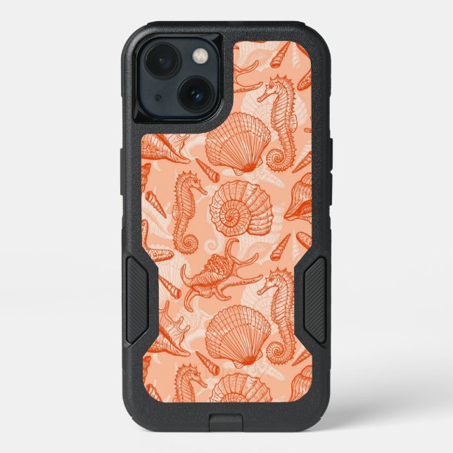 Sea hand drawn pattern otterbox iPhone case (Back)