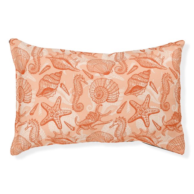 Sea hand drawn pattern pet bed (Front)