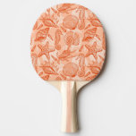 Sea hand drawn pattern ping pong paddle