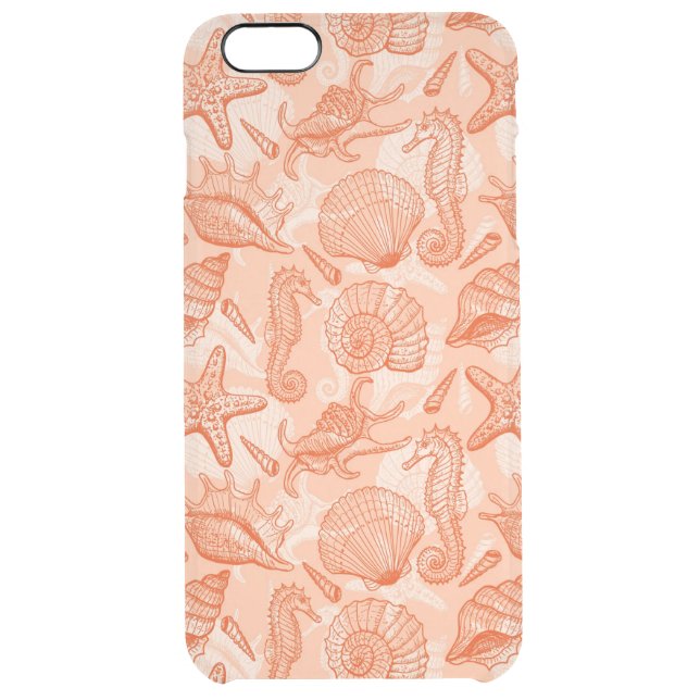 Sea hand drawn pattern uncommon iPhone case (Back)