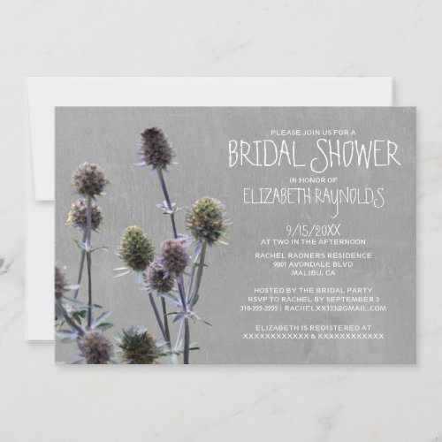 Sea Holly Bridal Shower Invitations