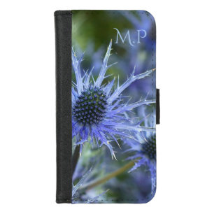 Sea Holly Thistle Monogram iPhone 8/7 Wallet Case