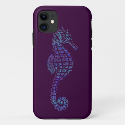 Sea Horse Art on an iPhone 5 Case for Kids