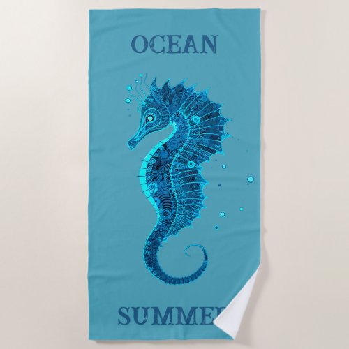 SEA HORSE B BEACH TOWEL