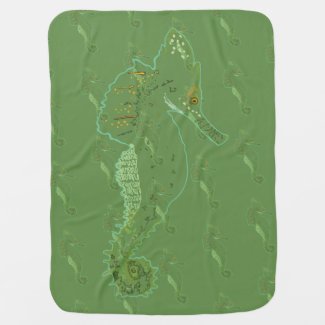 Sea horse  Baby Blanket