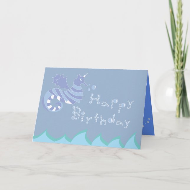 Sea Horse Birthday Card (Front)