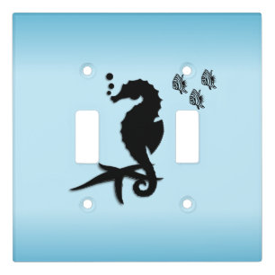 Sea Horse Blue Light Switch Cover