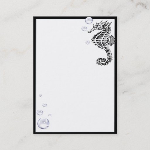 Customizable Sea Horse Business Card