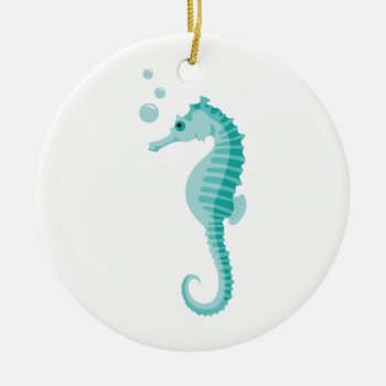 Sea Horse Ceramic Ornament by HopscotchDesigns at Zazzle