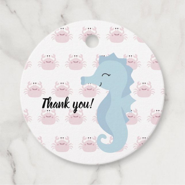 Sea Horse Favor Tags (Front)