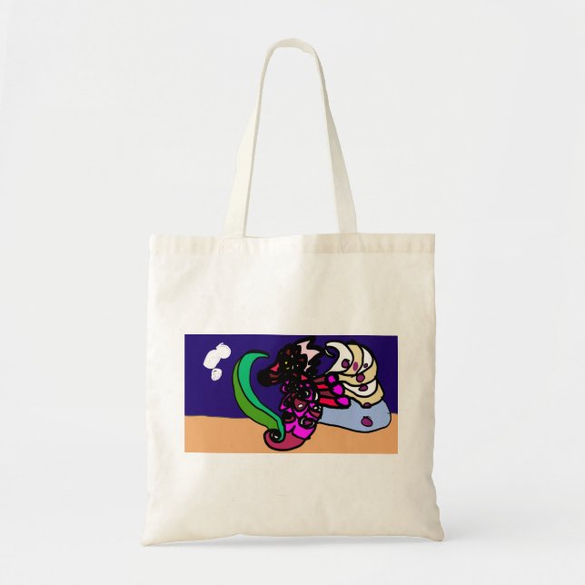 Sea  horse fun tote bag (Front)