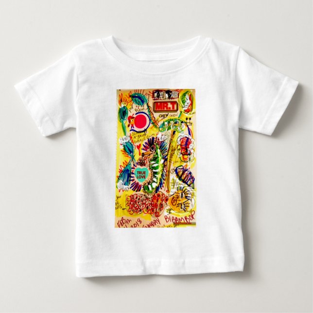 sea horse Graffiti Baby T-Shirt (Front)