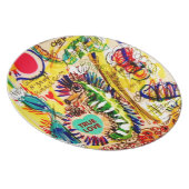 sea horse Graffiti Dinner Plate (Right Side)