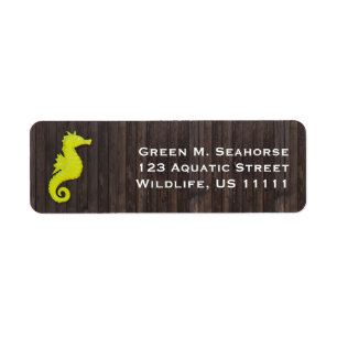 Sea horse label