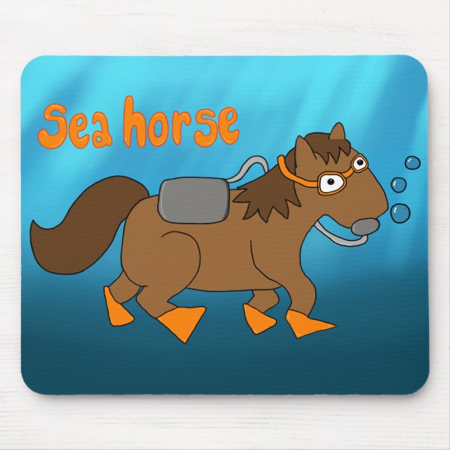 Sea horse mouse mat (Front)
