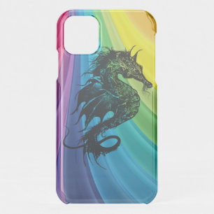 Sea Horse on Rainbow Uncommon iPhone Case