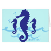 Sea Horse Organic Planet Custom Cards (Front Horizontal)