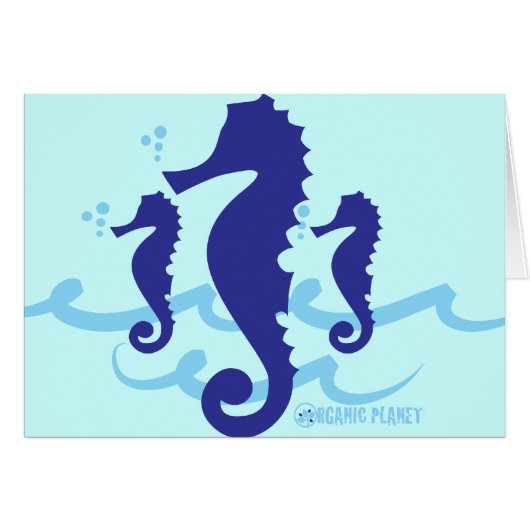 Sea Horse Organic Planet Custom Cards (Front Horizontal)