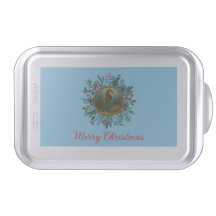 Sea Horse Sky Blue Merry Christmas Cake Pan