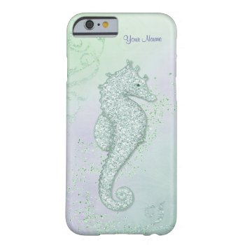 Sea Horse Sparkle - Customize Barely There Iphone 6 Case by iPadGear at Zazzle