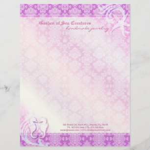 Sea Horse & Starfish Jewelry Business Letterhead