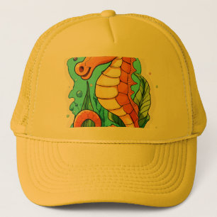 sea-horse t-shirt trucker hat
