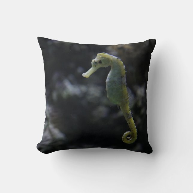 Sea Horse Throw Pillow (Front)